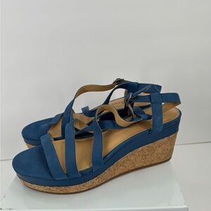Lucky Brand Wedge Denim Sandals Size 11M NEW